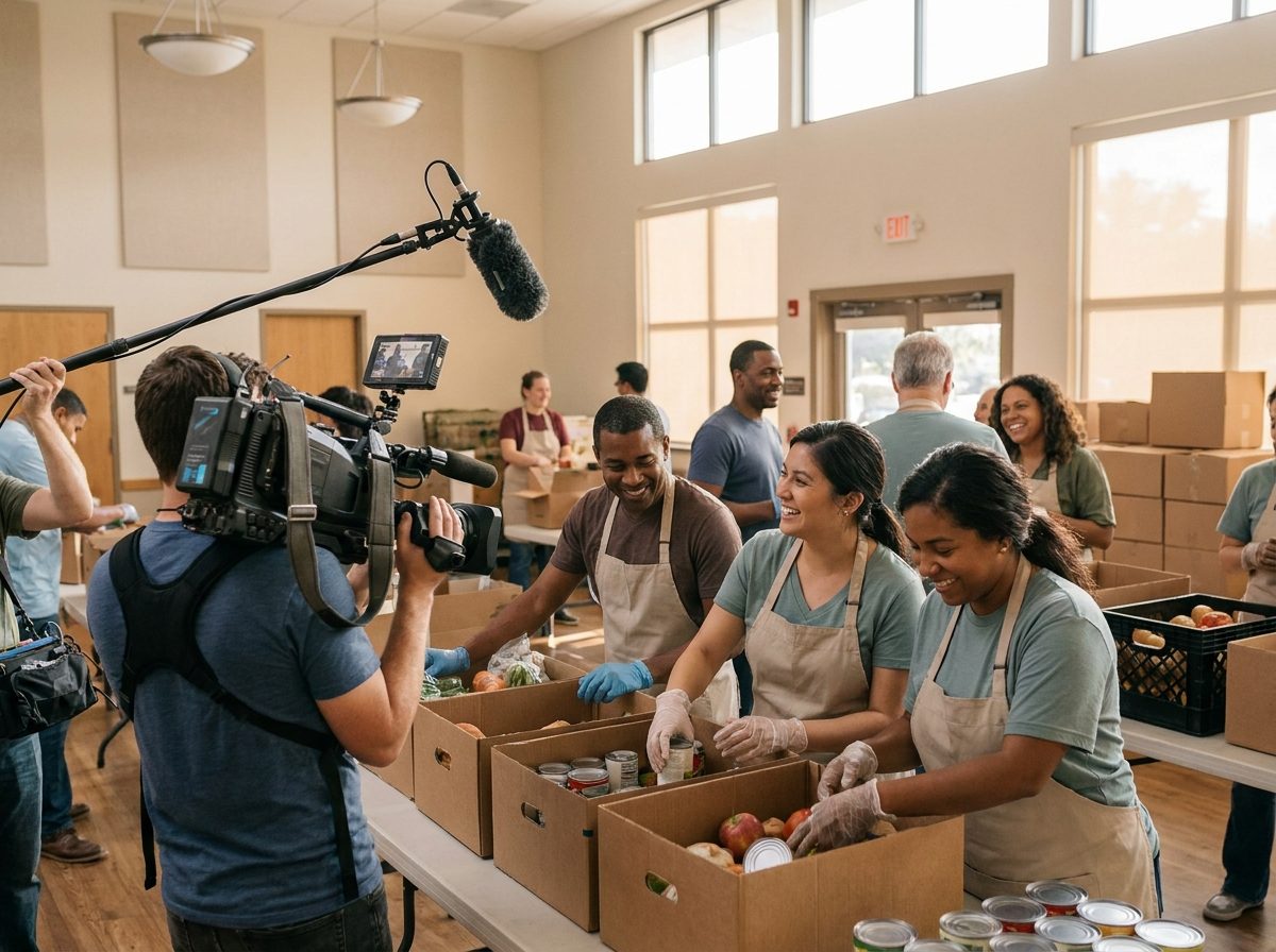 Documentary filming of community volunteers